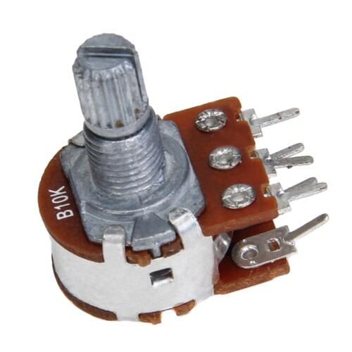 B10K Dual Stereo Potentiometer Pot 6 Pins B type linear Stringed Instruments for Stereo Amplifier
