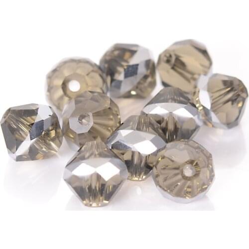 One Strand Plated Czech Faceted Bicone Glass Beads For Diy Jewelry Making Women Diy Perles Spacer Crystal Bicone Beads