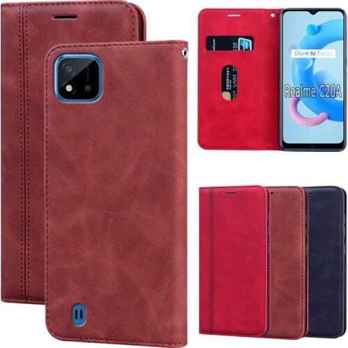 Fashion Case For Realme C20A RMX3063 Funda Flip Cover Leather Wallet Capa On Realme C20 A чехол Phone Protector Shell Book Bag