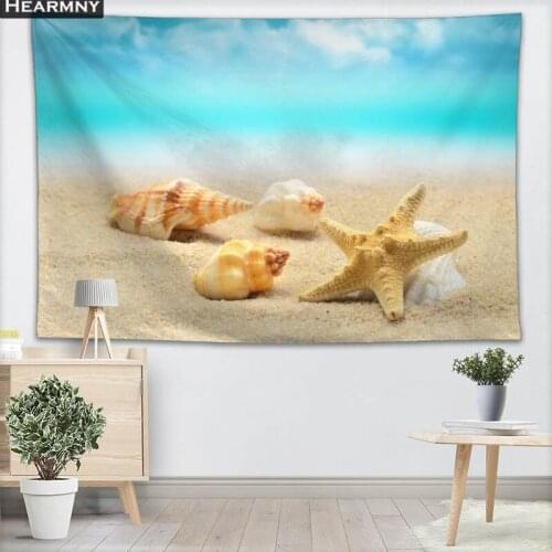 Background Fabric Valance Tapestry Wall Hanging Sea Beach Starfish Bedroom Living Room Blanket Yoga Beach Towel Tablecloth