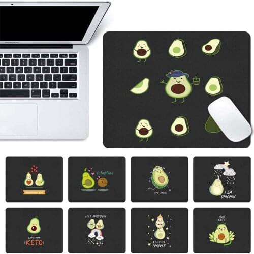 Laptop Mouse Mat for Office Home PC Computer Keyboard Mouse Pad Desk Pad Gaming Desk Mats 25x21cm Avocado Print Pattern