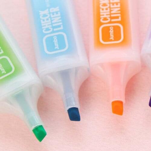 DIY Cute Fluorescent Highlighter Pen Oblique Water Color Marker Pen for Paint Draw School Supplies Stationery Free shipping