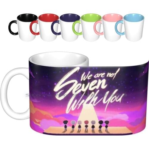 We Are Bulletproof : The Eternal Ceramic Mugs Coffee Cups Milk Tea Mug Love Yourself Logo Cute Rj Cooky Shooky Mang Koya Jin