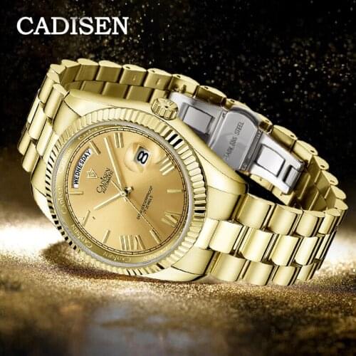 2021 New Tourbillon CADISEN DESIGN Mens Watches Mechanical Watch For Men Watch Man Top Brand Luxury Japan MIYOTA 8285 movement