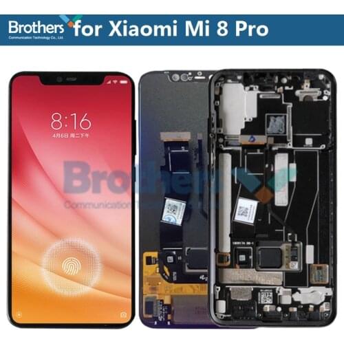 Original LCD Display for Xiaomi Mi 8 Pro Mi8 Pro LCD Screen for Mi8 Pro Touch Screen Digitizer LCD Assembly Phone Repair Parts