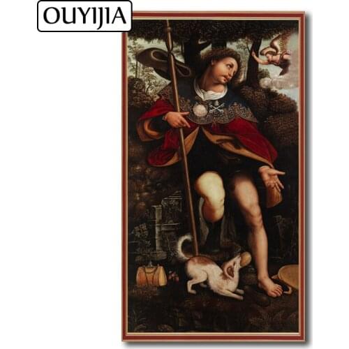 OUYIJIA European Oil Religion 5D DIY Diamond Painting Embroidery Diamond Cross Stitch Mosaic Rhinestone Decoration Angel Vinci