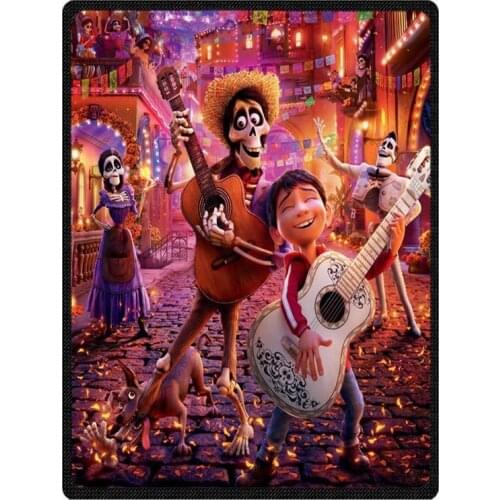 Personalized Coco Throw Blanket Custom Coral Flannel Blanket Sofa Couch Bed Plane Travel TV Blankets