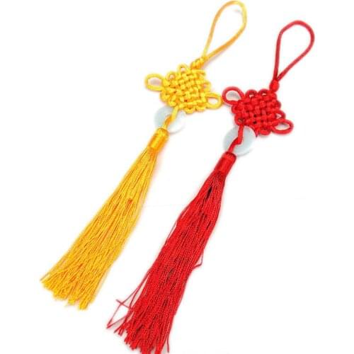 Car Hanging Ornament Hand-Woven Chinese Knot Car Interior Ornament Hanging Pendant Home Decor Gift car accessories interior 2020