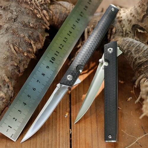 7.64'' Folding Pocket Knife Survival Tactical Knife Outdoor Camping Hiking Hunting Knives for Self-defense EDC Fishing Tool