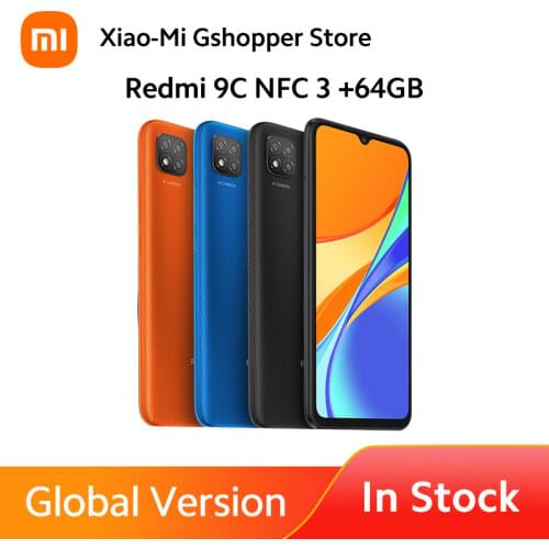 Глобальная версия Redmi 9C 3 ГБ 64ГБ 8-ядро CPU 13 МП NFC AI тройная камера 6.53 "большой дисплей 5000mAh батарея
