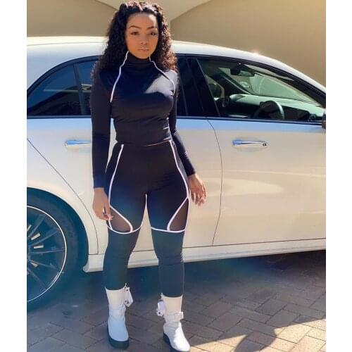 Fitness Sport Set Women Long Sleeve Turtleneck Tee Tops Long Pants Women Two Piece Set Sweatshirt Plus Size Tracksuit Women Set