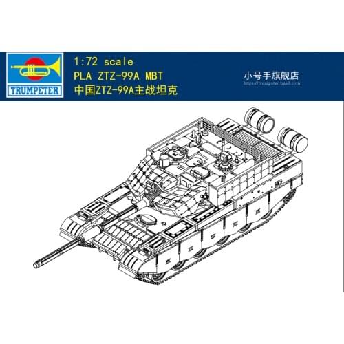 Trumpeter 07171 1:72 Chinas ZTZ-99A main battle tank Plastic model kit New