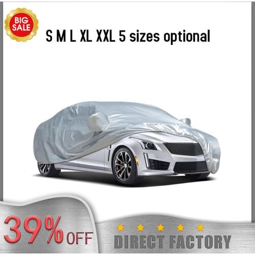 Universal Car Covers Sun Dust UV Protection Outdoor Auto Full covers Umbrella Size S/M/L/XL/XXL For Sedan