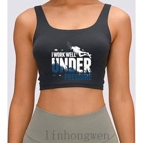 Scuba Diving I Work Well Under Pressure Diver Gift Women Tank Top Building S-XL Personalized Slim Pictures FiTank Top