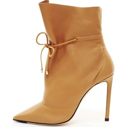 Dark Green Faux Suede Pointed Toe High Heel Woman Short Boots With Zipper Ladies High Heel Spring Fall Fashion Boots Wholesale