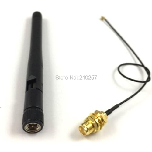 1pcs 3G 2dBi Antenna Gsm SMA Male + SMA Jack to ufl./ IPX 1.13 Pigtail Cable