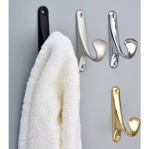 1Pc Wall-mounted Clothes Hook Door Bedroom Hooks Hanger Hook for Clothes Coat Hat Bag Towel Hanger Wall Hook Rack with Screw