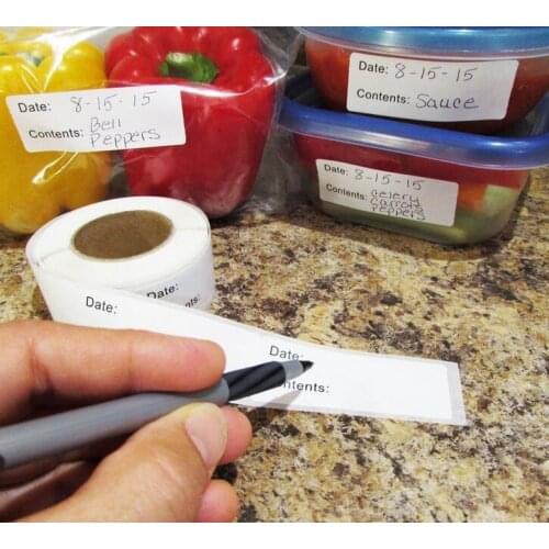 125pcs Home kitchen food tag date roll sticker label for Package Decor and Wedding Party Favors Kitchen Baking