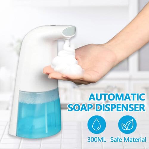 Automatic Soap Dispenser, 300ml Battery Powered Touchless Infrared Motion Sensor Foaming Soap Washer Bottle for Bathroom Kitchen