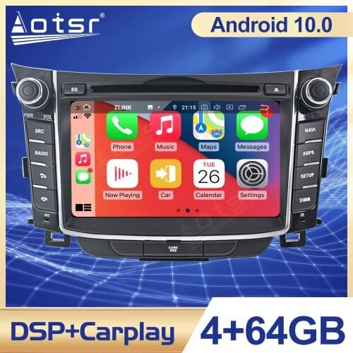 Android10.0 PX5/PX6 Car Radio Audio Head Unit DVD Multimedia Player GPS Navigation For Hyundai I30 Elantra GT 2012+ Carplay DSP