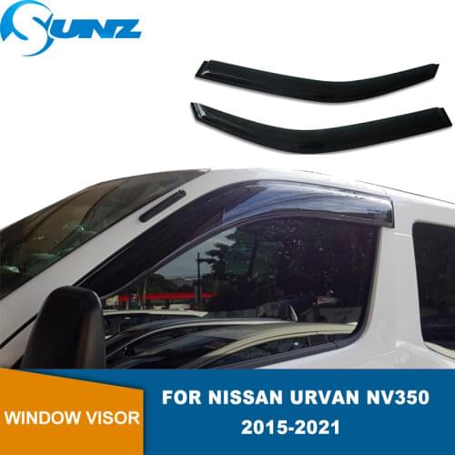 Side Window Deflectors For Nissan Urvan Caravan Nv350 E26 2016 2017 2018 2019 2020 Black WeatherShield Sun Rain Guards SUNZ