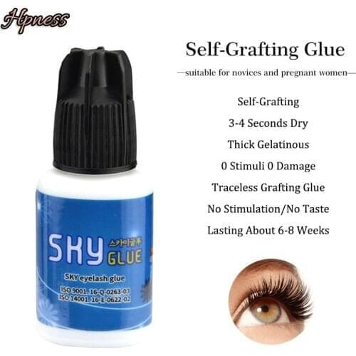 Black Red Cap Eye Lashes Glue Fastest Dry Korea Sky Glue S+ For Eyelash Extensions Most Powerful Adhesive Makeup Tools