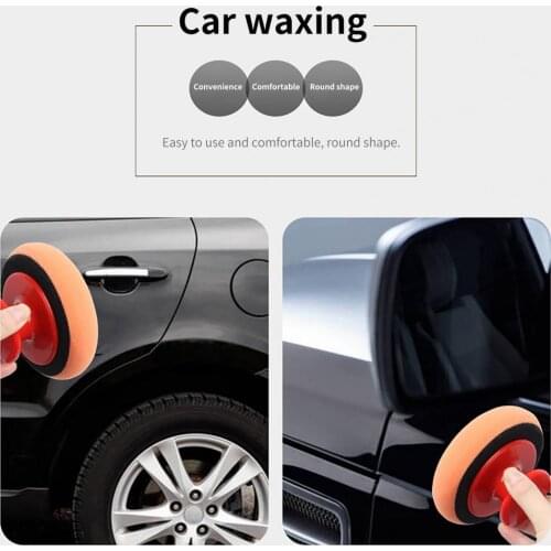 Auto Care Polish Sponge Cleaning Tools Wax Applicator Pads Harmless Car Care Tool Red Sponge Pads with Handles for Vehicles
