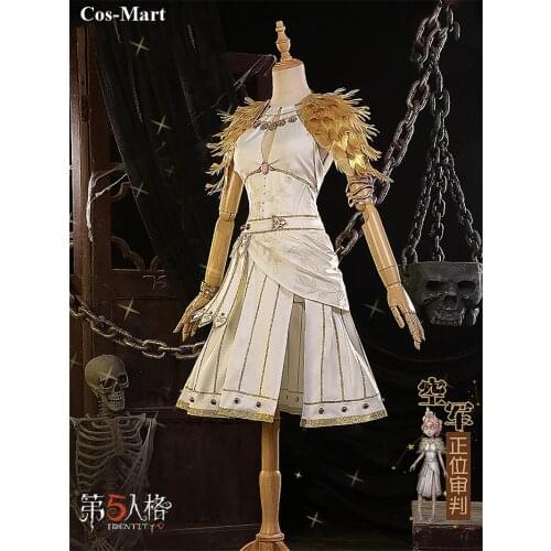 Game Identity V Martha Behamfil Cosplay Costume Fashion Gorgeous White Formal Dress Female Activity Party Role Play Clothing