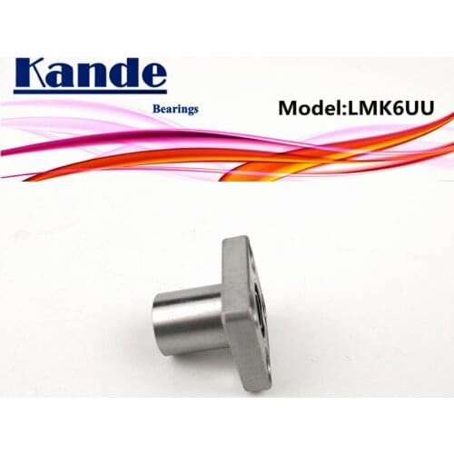 Kande Bearings LMK6 UU 4pcs LMK6UU Square Flange Linear Bearing dr:6mm LMK6