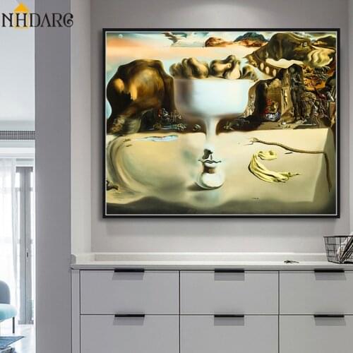 Canvas Print Painting Poster, Strange Landscape Artist Salvador Dali Art Wall Pictures for Living Room Home Decor Wall Decor