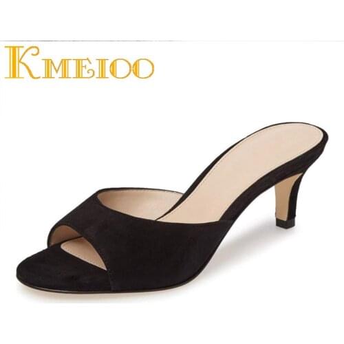 Kmeioo Shoes With Medium Heels