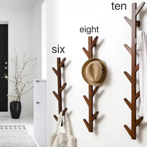 Creative Bedroom entrance door hanger coat rack simple European wall hanging clothes hook coat 6 / 8 / 10 hooks