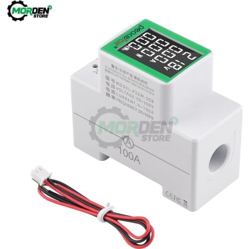 Multi-function Rail Meter Voltage and Current Meter AC Digital Display Ammeter Voltmeter Instrument Tools Dropship