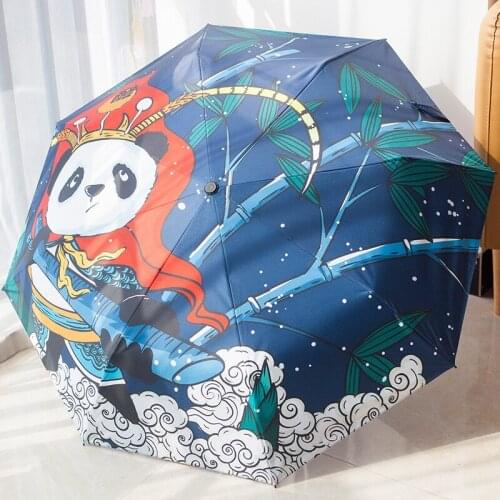 Fashion Three-fold Folding Sun Umbrella Rain Women UV Protection Parasol Paraguas