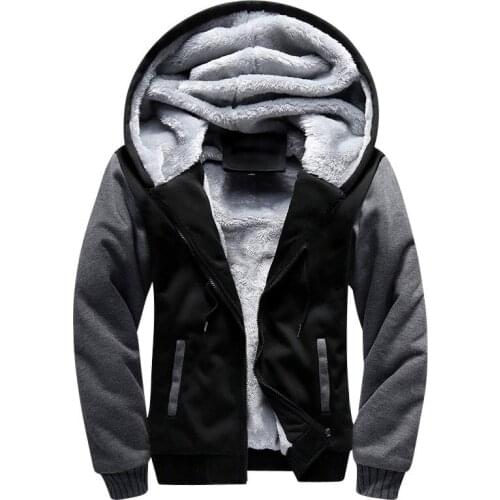 USA SIZE Men Winter Autumn Blank Pattern European Fashion Bomber Men Vintage Thick Fleece Jacket Men Winter Jackets Coat