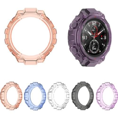 TPU Soft Glass Screen Protector Case Shell Full Edge Frame For Amazfit T-rex/Trex Pro Sport Smart Watch Protective Bumper Cover
