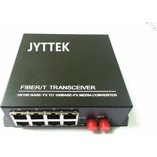 1 Fiber to 8 UTP Unmanaged 10/100Mbps Megabit Ethernet Fiber Switch dual fiber 20km FC 1310nm