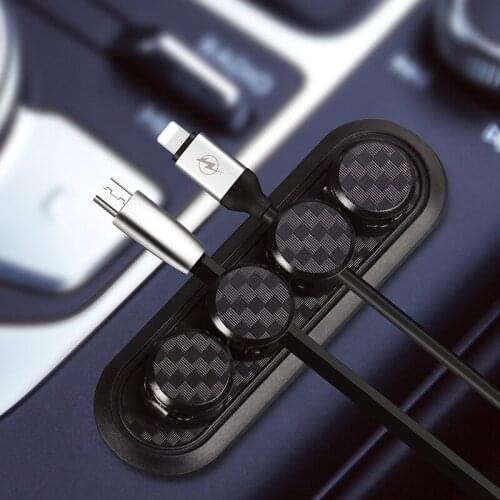 NEW 4 Solt Magnetic Cable Clip Cord Organizer USB Charger Lead Line Holder Fixer Accessories & Parts Cable Winder