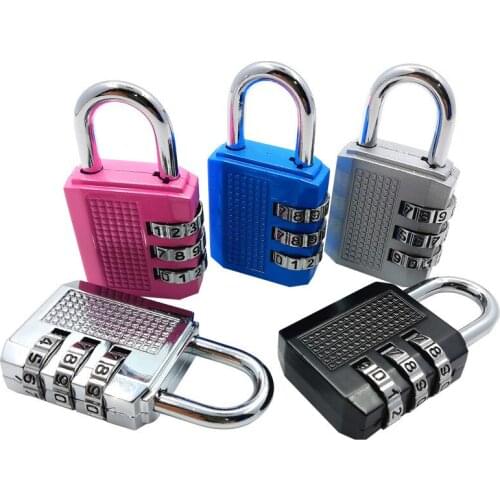 New Multicolor Padlock NEW for Suitcase Travel Mini Security Tool 3 Digits Number Combination Lock Password Lock