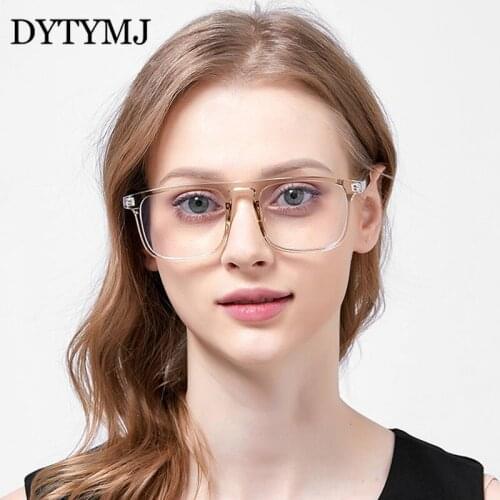 DYTYMJ Clear Glasses Womens Eyeglass Frames Blue Light Blocking Glasses Women Optical Espejuelos De Mujer Glass Frames for Men