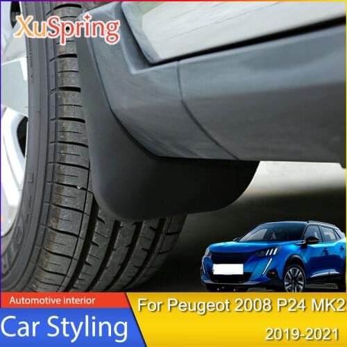 Front Rear Car Fender Mud Flaps Splash Guards Mudguards Fender For Peugeot 2008 P24 MK2 2019 2020 2021 car assessoires