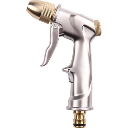 High-pressure garden watering sprinkler head car wash water gun electroplated metal water spray gun