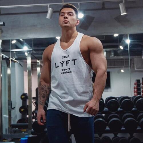 Bodybuilding Casual Fashion O-Neck sleeveless tank top Gyms Fitness Bodybuilding White Black vest Summer cool quick-drying Top