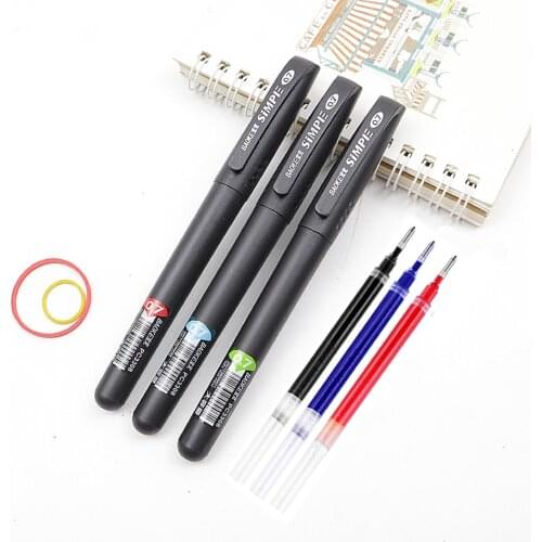 Business Gel Pen 0.7 mm Black/Blue/Red Ink Refill Gel Ink Pens Office School Writing Supplies Promotional Gift Neutral pen