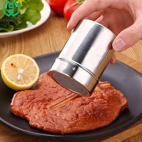 Stainless Steel Powder Shaker Sugar Chocolate Coco Shaker Flour Coffee Sifter Cooking Tools with Lid Household Accessories