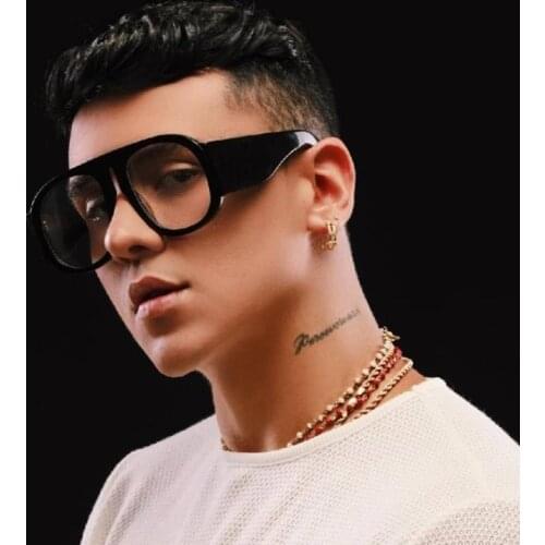 Retro Oval Gradient Large Frame Sunglasses Women/Men Brand Designer Vintage Oversized Black Shadow Punk Sunglasses Oculos De Sol