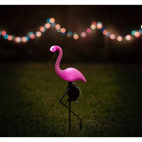 LED Bird Lamp Flamingo Solar Power Light Outdoor Fence Light Courtyard Garden Solar Led Lamp Waterproof Outside Deco Solar Light
