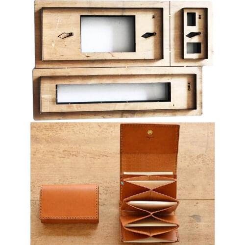 Japan Steel Blade Rule Die Cut Steel Punch Card Holder Cutting Mold Wood Dies for Leather Cutter for Leather Crafts 70x100mm