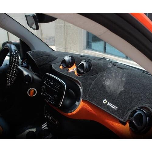 Car center console protection pad sun protection anti-glare pad Dust pad for instrument panel For Smart 451 453 Fortwo Forfour