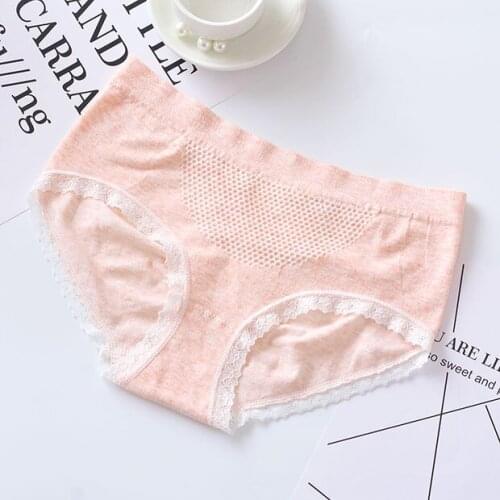 Women Underwear Tummy Control High Waist Soft Cotton Full Briefs Solid Color Basic Style Ladies Panties